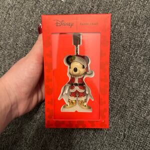 BaubleBar Disney Santa Mickey Mouse Christmas Bag Charm Keychain NIB